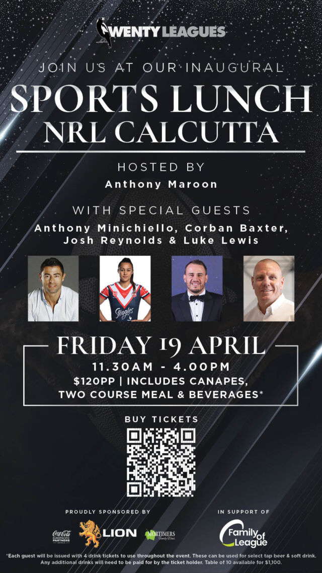 Join Triple M commentator and our Sports Luncheon host Anthony Maroon on Friday 19th April for an afternoon of incredible stories!

Purchase your tickets via the link in our bio!

#wentyleagues #nrl