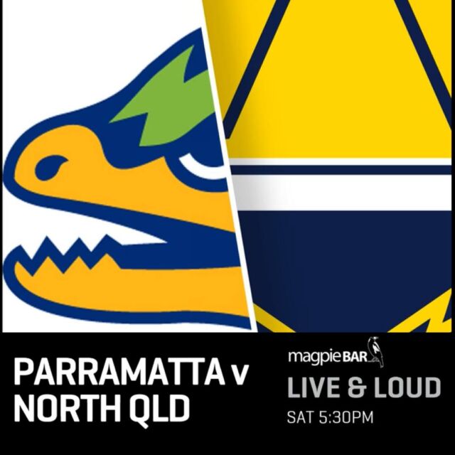 Saturday afternoon footy doesn't get much better 😍

Catch all the action LIVE and LOUD as the Eels take on the Cowboys, LIVE and LOUD in The Magpie Bar from 5:30pm 🏉

PLUS this weekends the last chance to purchase any of the selected products, to go into the draw for a box with you and 2 mates to the Eels v Broncos on May 10th!

#wentyleagues #nrl #parra